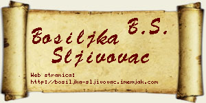 Bosiljka Šljivovac vizit kartica